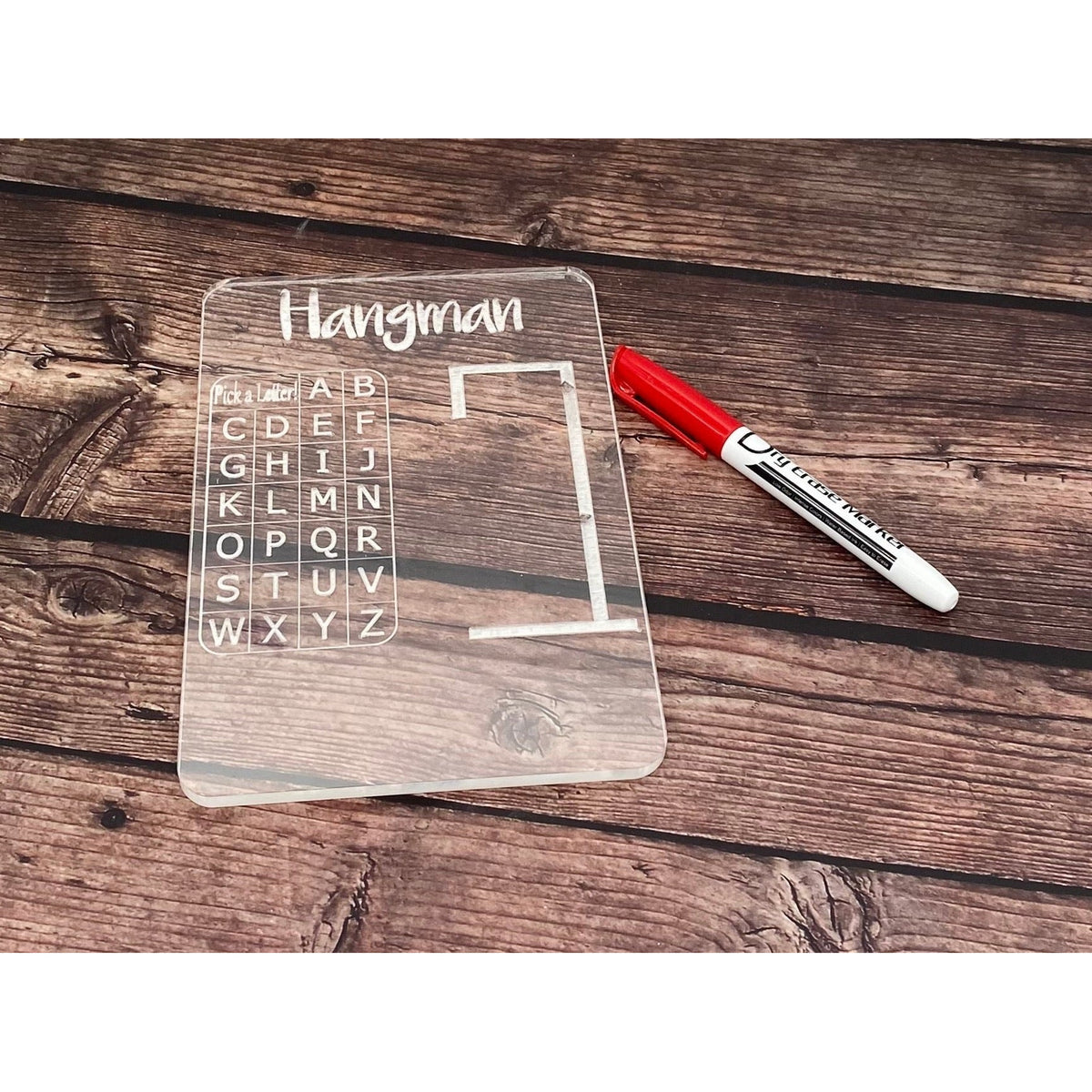 Hangman Game - Removable Dry Erase Vinyl Decal